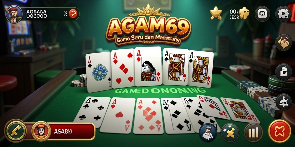 Screenshot utama AGAM69 yang menampilkan gameplay Domino yang seru.