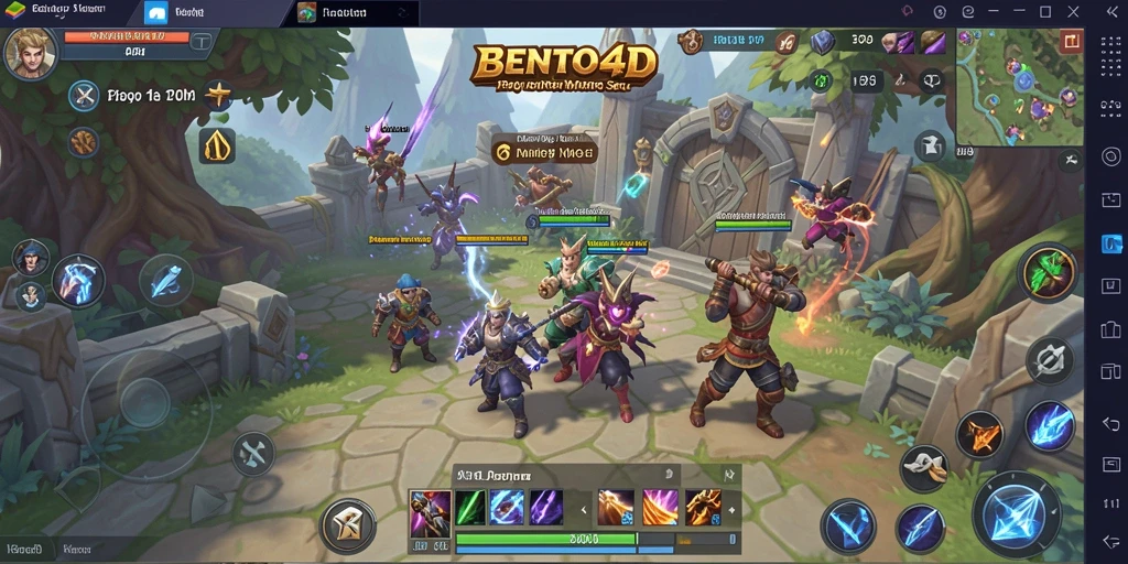 Screenshot gameplay BENTO4D menampilkan aksi seru dalam game MMORPG.