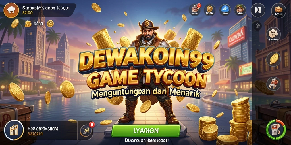 Tampilan gameplay DEWAKOIN99 yang menarik dalam dunia Tycoon.