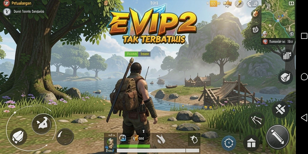 Tampilan gameplay menarik di dunia terbuka EVIP2.