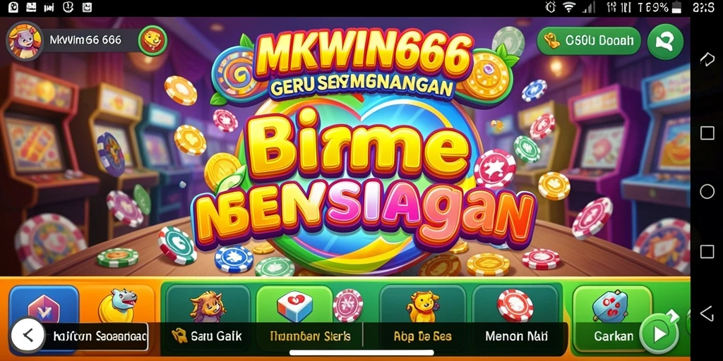 Gameplay seru MKWIN666 dalam permainan Bingo yang penuh warna.