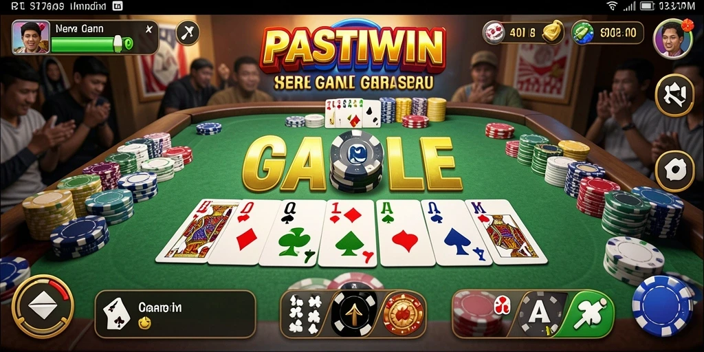 Tampilan menarik dari gameplay Gaple di PASTIWIN.