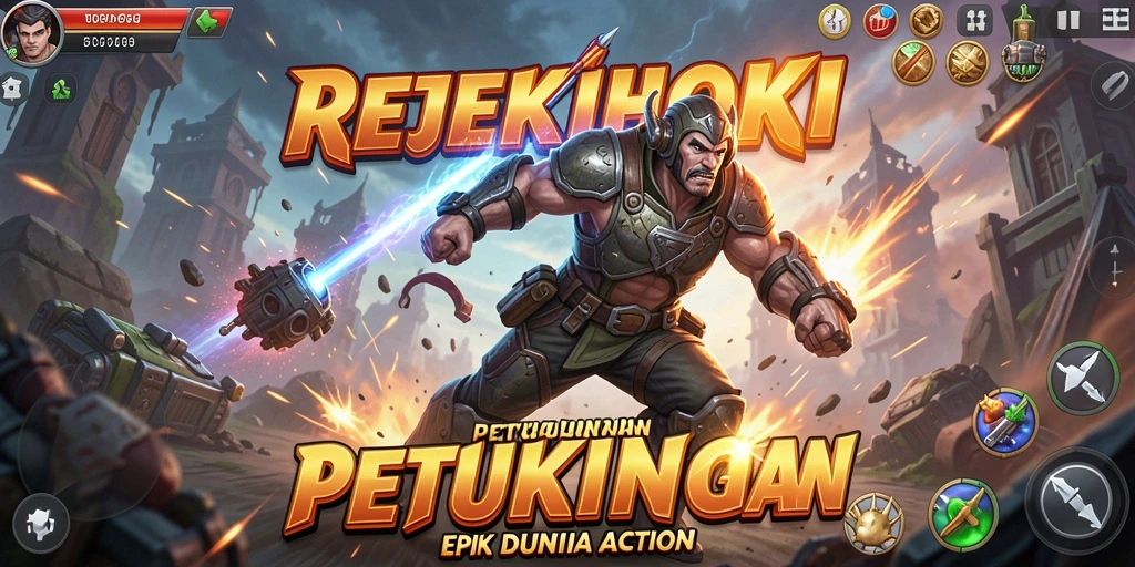 Tampilan aksi seru dalam gameplay REJEKIHOKI.