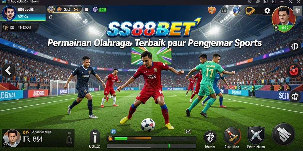 Screenshot gameplay yang menampilkan berbagai fitur olahraga di SS88BET.