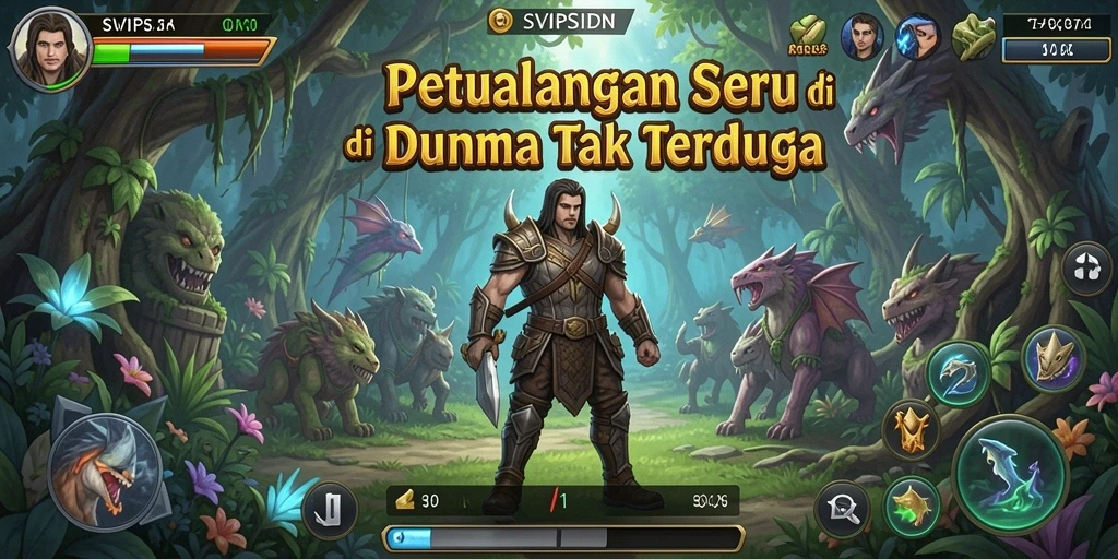 Tampilan gameplay menakjubkan dari SVIPSIDN saat menjelajahi dunia petualangan.